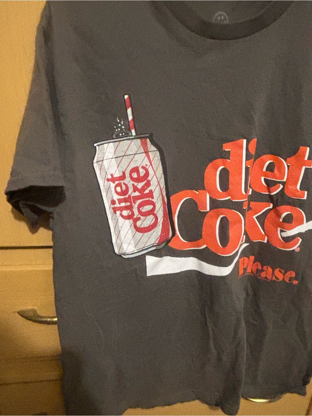 NWT Diet Coke Graphic Tee - Blackish with Red & White Logo - Picture 3 of 6